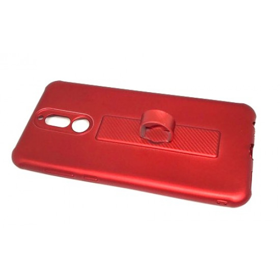 Capa Silicone Gel Com Anel De Dedo Motomo Huawei Mate 10 Lite Vermelho